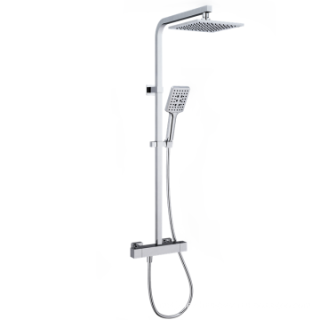 Square thermostatic shower set